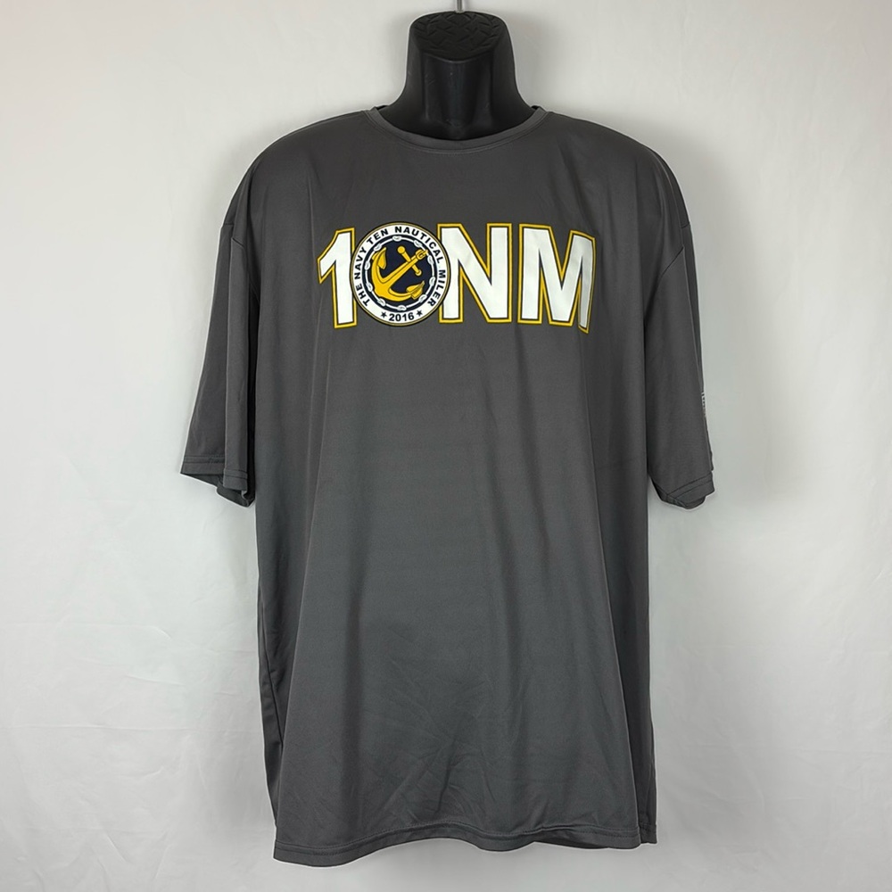 The Navy Ten 10 Nautical Miler 2016 Race Men's Active Short Sleeve Shirt 2XL